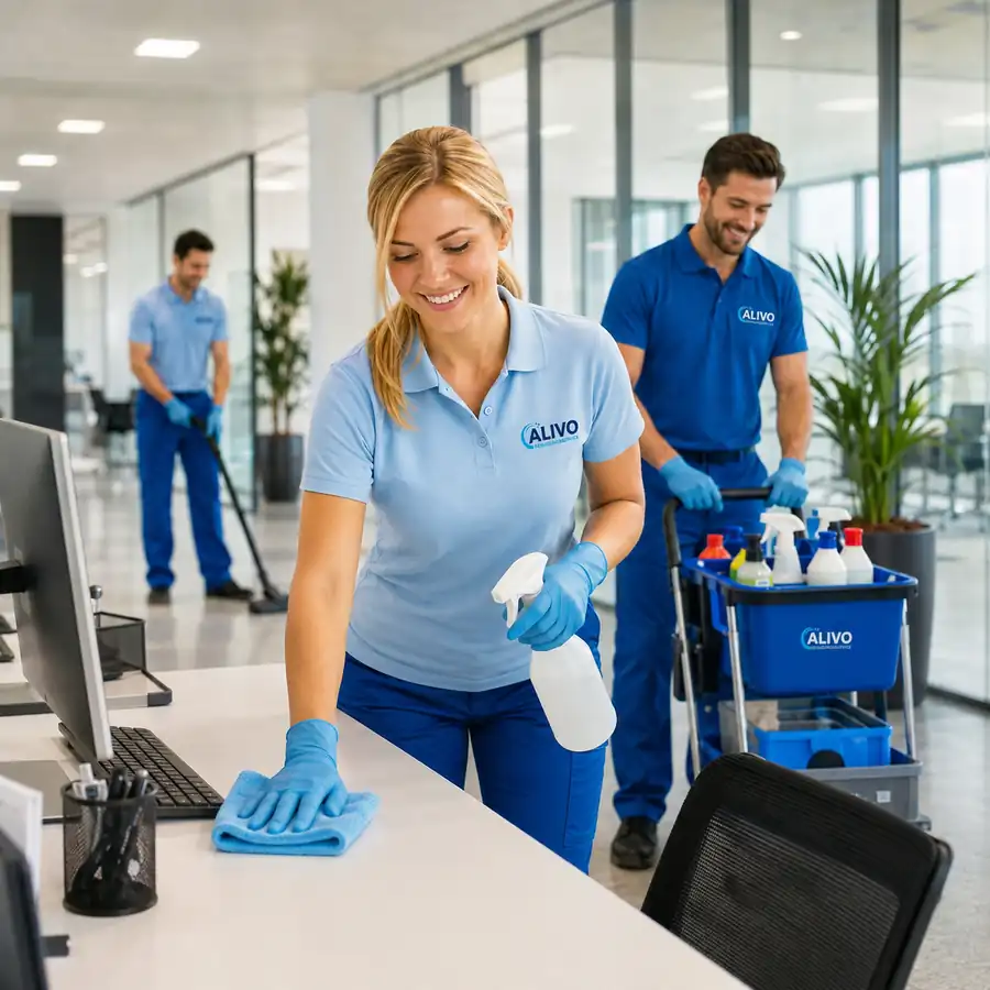 ALIVO Reinigungsteam bei der Arbeit